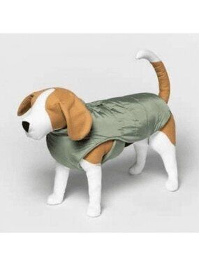 Boots & Barkley Green Dog Puffer Jacket Buckle Fleece Lined L